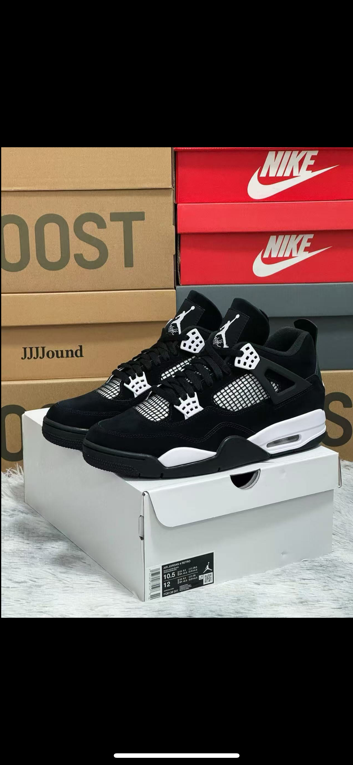 Jordan 4 white thunders ￼